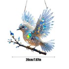  Crystal Flat Bluebird Stained Art Ornament  Terrain-hill Indoor outdoor Blue 
