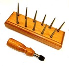 Bassoon Reed Making Drying Rack -10 1 Hex Based Removable Long Pins- Free Handle