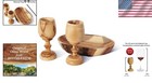 Elegant 2 Small Communion Cups With Olive Wood Tray   certificate Of Authenticity