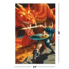 Dungeons   Dragons - Fantasy   Gaming Poster  dragon Battle   size  24  X 36  