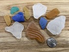 Sea Glass - 10 Pieces With Patterns  - Lot   448