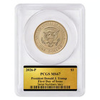 2026  p  President Donald J  Trump  1 Coin Pcgs Ms 67 Fdoi Semiquincentennial