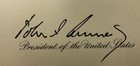 John F  Kennedy Signed Certificate In Memory Of Armed Forces Veteran 1963