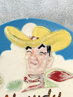 Vintage 1950s Las Vegas Nevada  howdy Podner  Vegas Vic 3d Wall Plate Dish 5 