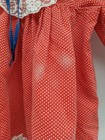 Vtg Toddler Girl Dress Ruffle Lace Polkadot Red White Polka Dot Long Sleeve 3t
