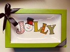 Lot Of 2 Plane Jane    Jolly    happy Holidays  Christmas Candy Dishes New