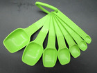 Vintage Tupperware Lime Green Apple Measuring Cups   Spoons Complete Sets Euc