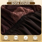 1 2 3 4 Seater Jaquard Sofa Cover W  Skirt High Stretch Couch Protector Non Slip