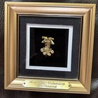 Framed Frog Pendant 24k Gold  Plate Sterling Silver Reprosa Treasures Of Panama