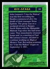 1993 The Beatles Collection Card  180 John Lennon Off-stage Vintage Trading Card