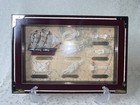      Vintage Nautical Knots   1869 Cutty Sark Ship Framed Wooden Shadow Box
