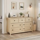 7 Drawers Dresser Wood Storage Chests With Curved Legs For Bedroom 3 6 Drawers