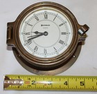 Vintage Brass Benchmark Ship s Porthole Quartz Clock Made In Germany Naughtical