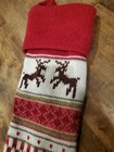 Pottery Barn Kids Classic Fair Isle Reindeer Knit Christmas Stocking Red White  