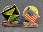 Air Jamaica Us Jamaican Friendship Flag Airlines Vintage Pin M1