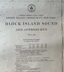 Vintage 1945 Block Island Sound And Approaches Nautical Chart Map - 39    X 35   
