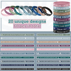 60 Pcs Silicone Bible Verse Bracelets - Inspirational Christian Wristbands