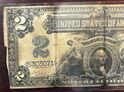 1899  2 Large Two Dollar Bill Silver Certificate Note