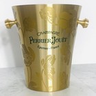 Perrier Jouet Epernay-france Champagne Ice Bucket 9  Gold Green Floral Metal New