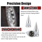 33mm X Spike Lug Nuts Covers Push On abs Chrome Plastic Caps 20 4 3 4  Chromed