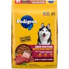 Pedigree High Protein Adult Dry Dog Food  Beef And Lamb Flavor  18 Lb  3 Pack