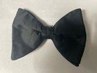 Ormond 2-pack Pre-tied Vintage Black Solid   Satin Bow Ties W  Metal Clips 