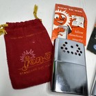 Set Of 2 Vintage Jon-e Pocket Chrome Hand Warmers With Red Felt Bags Made In Usa
