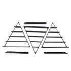 Black 5 Tiers Wall-mount Metal Nail Polish Display Racks Floating Perfume Racks