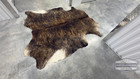Cowhide Rug Dark Brindle Leather Size 65   x66    - 019
