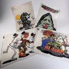 Vintage Halloween Window Clings Decorations 4 Sheets Witches Pumpkins Ghosts New