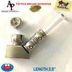 Americanpipes       Nickel Metal Tobacco Smoking Pipe Acrylic Tip W 10 Brass Screen