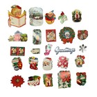 Vintage Christmas Stickers Gummed Seals Lot Of 25 Assorted Styles And Sizes  4