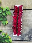 12 Feather Red Monarch Butterflies 2inch- Artificial Red Butterflies