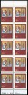 Canada Stamps -booklet Pane Of 10 -christmas  Nativity  1873a  bk233  Mnh
