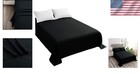 Microfiber Queen Flat Sheet Black Bed Sheet Wrinkle Free Stain Resistant