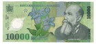 Romania 10000 Lei 2000 P-112 Flower See-through Colorful Polymer Banknote