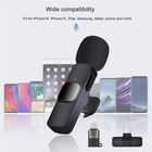 Wireless Lavalier Microphone For Iphone Ipad Android  2 Pack Lapel Mic For Video