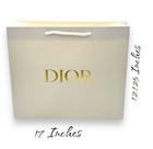New White Christian Dior White   Gold  Lg -shopping Gift Bag  17    X 12 125    X 5   