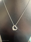 New Elsa Peretti Open Heart Pendanttlfanyconecklace Platinum Diamond