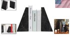 Heavy Black Marble Bookends Set 2 Polished Natural Stone Desk Decor