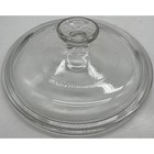 Pyrex G-5-c Clear Glass Replacement Lid 7 5  Round Casserole Cover Knob Handle