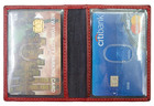 Mens Credit Card Case id Holder business Card Organizer Leather Bifold Wallet
