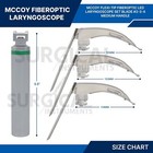 Mccoy Flexi-tip Fiberoptic Led Laryngoscope Set Blade  2  3  4 Medium Handle
