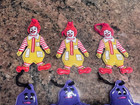 Lot Of 6 Vintage 1983 Plastic Mcdonalds Ornaments Ronald Grimace