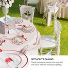 Disposable Plastic Plates Set - 400 Pcs Red Party Dinnerware For Weddings New