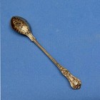 Tiffany English King Sterling Silver 6 1 4  Olive Spoon  God Wash  No Mono