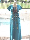 Vintage 60 s 70 s Delfis Para Telas Tlaquepaque Colorful Mexican Dress