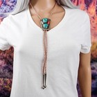 Bolo Tie Trio Fest - Boho Southwestern Native American Turquoise Coral Bolo Ties