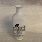 Antique Or Vintage Japanese Thin Porcelain Vases X3 Various Shapes Transparent