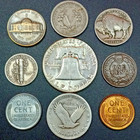 Old Obsolete Us Coin Collection With Silver   Uncirculated 9 Coin Set   lot 9 